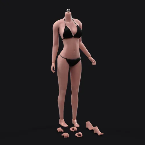 Miniatura 8 de Cuerpo súper flexible femenino a escala 1/6 con 28 articulaciones, figura de acción TPE de piel bronceadora, colección de muñecas modelo en Pálido