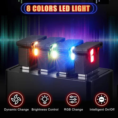 Miniatura 2 de Frienda 2 piezas de mini luz LED USB, iluminación interior LED para automóvil, 5 V, luz de ambiente USB inteligente, teclado para computadora