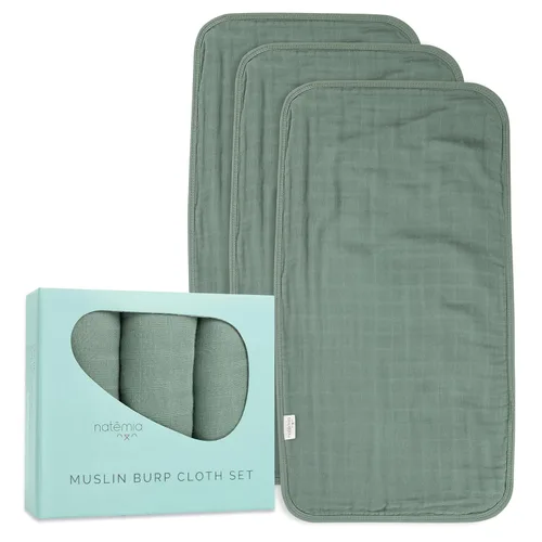 Miniatura 12 de Natemia Paños de muselina ultra suaves para eructos, grandes, súper absorbentes, para recién nacidos, lavables a máquina para babas y desordenes