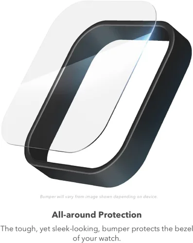 Miniatura 2 de ZAGG InvisibleShield Glass Elite 360 para Apple Watch SE 3/9/8/7 1.614 in/1.575 in, parachoques integrado y protector de pantalla para protección