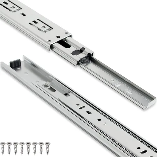 Miniatura 8 de TOUCH Diapositivas para cajones (6 pares, 12 pulgadas, 11.811 in) de extensión completa, rodamiento de bolas de montaje lateral, 3 pliegues, rieles