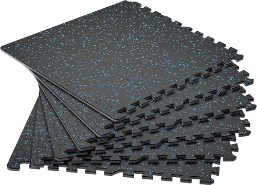 Miniatura 13 de SUPERJARE Alfombrillas para Equipo de Ejercicio de 0.4" de Grosor, 24 Piezas, 96 Pies Cuadrados, Tapetes de Espuma EVA de Alta Densidad