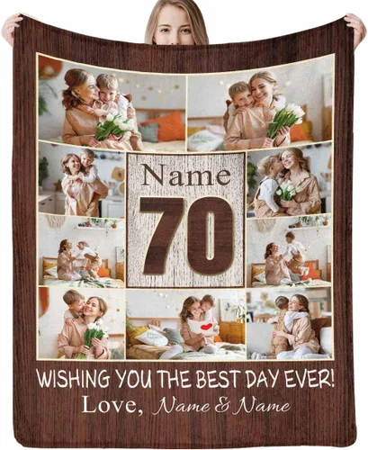 Miniatura 9 de Manta personalizada con imagen hecha en Estados Unidos, mantas personalizadas con fotos, nombres, manta suave personalizada con imagen personalizada