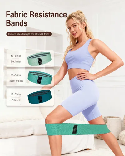 Miniatura 5 de Kit de Pilates para mujeres para entrenamiento en casa, equipo de Pilates juego de anillo y pelota con 3 bandas de resistencia de tela, pelota