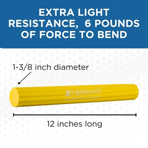 Miniatura 2 de THERABAND FlexBar - Barra para terapia de codo de tenista, alivia el dolor de la tendinitis y mejora la fuerza de agarre, barra de resistencia