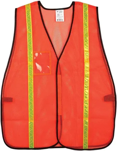 JJ Keller SAFEGEAR - Chaleco de seguridad universal, malla de poliéster, 10 unidades, color naranja