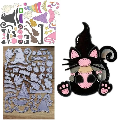 Troqueles de corte para barbacoa, parrilla, calabaza, gnomo, cabina, accesorios troquelados para bricolaje, Día del Padre y Halloween, para hacer
