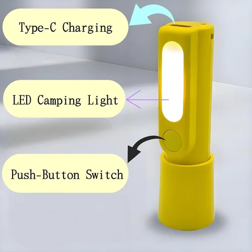 Miniatura 3 de Paquete de 4 mini linternas LED pequeñas, linternas recargables USB C, linterna combinada de linterna de campamento, linternas ultraligeras con zoom
