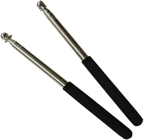 TMZAQH Palillos telescópicos portátiles del acero inoxidable de las alas de la danza del vientre