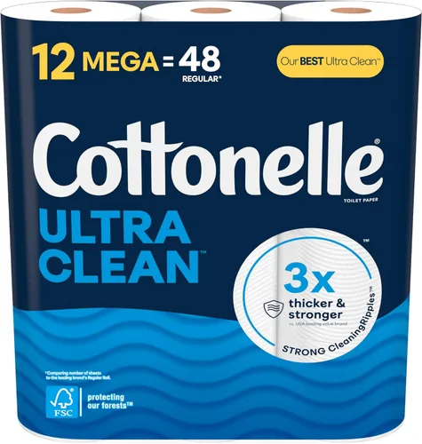 Miniatura 12 de Papel higiénico Cottonelle Ultra Clean, 9 Mega Rolls = 36 Regular Rolls, el empaque puede variar