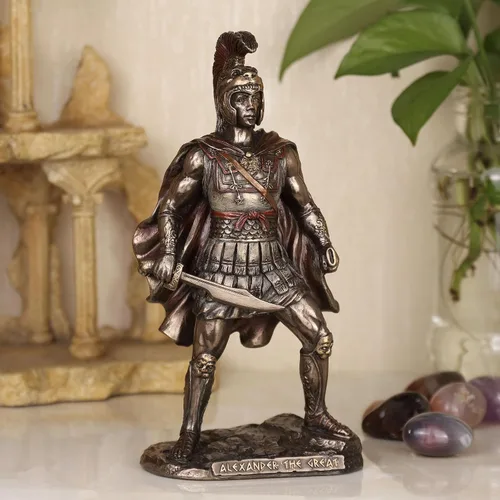 Miniatura 6 de Veronese Design Escultura de resina Alexander el gran rey de Macedonia de 6 7/8 pulgadas con acabado de bronce