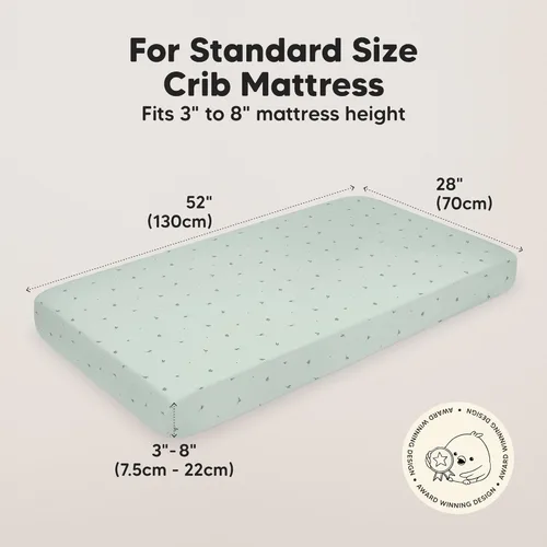 Miniatura 3 de KeaBabies Paquete de 2 sábanas de cuna para bebé, para niño y niña - 52x28 Fibra viscosa derivada del bambú, sábana para cama de niño pequeño