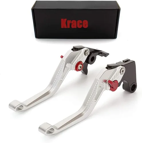 Miniatura 14 de Krace Palancas de freno de embrague ajustables CNC para motocicleta, par de palancas de freno de rombo 3D, ajuste para Honda Z125 monkey bike