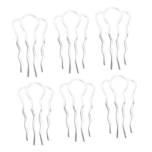 Miniatura 10 de Peines laterales de pelo plateado, pinzas de horquilla de metal para el cabello, estilo francés, accesorios para el cabello, peinados vintage