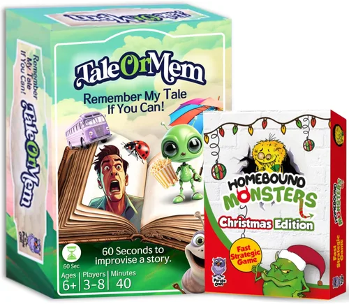 Dos juegos de cartas únicos y familiares para niños y adultos, juego de cartas de estrategia y un juego de memoria de narración de historias |
