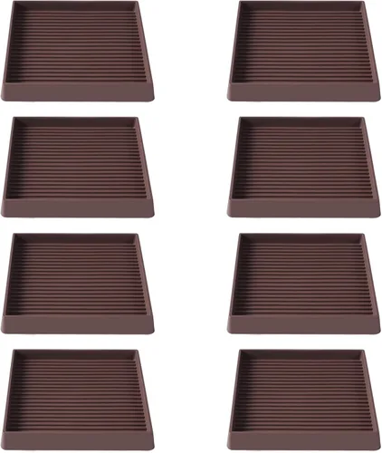 Miniatura 19 de Copas cuadradas de goma para muebles de 3 x 3, almohadillas antideslizantes para muebles, tapones de cama con agarre, protegen cualquier suelo