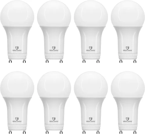 Miniatura 11 de Great Eagle - Bombilla LED GU24 con forma A19, 9 W (equivalente a 60 W), regulable, blanco suave de 3000 K, certificación UL, bombilla de 2 puntas