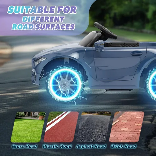 Miniatura 6 de Vehículo de paseo con licencia Mercedes-Benz CLS 350 de 12 V para niños, camión para montar con control de padres, suspensión de resorte, ruedas