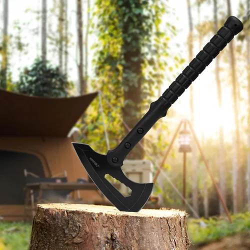 Miniatura 7 de Tomahawk táctico, hacha de lanzamiento con funda, hacha de camping con pincho, mango de fibra de nailon para supervivencia al aire libre, Cabeza