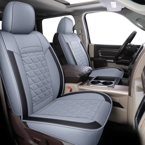 Miniatura 15 de Coverado Fundas de asiento delantero, fundas impermeables para asiento delantero de automóvil para camión compatibles con Dodge Ram 1500 2500 3500