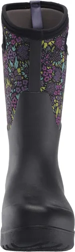 Miniatura 2 de BOGS Botas de lluvia altas Nw Neo-Classic Mid impermeables para mujer, estampado de jardín, negro, multicolor, 7 M
