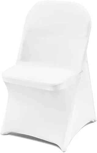 Miniatura 13 de VEVOR 12 Piezas Fundas de Silla de Frente Plano Poliéster Spandex Funda de Silla Elástica Fundas Deslizantes, Bodas, Vacaciones, Banquetes, Fiestas