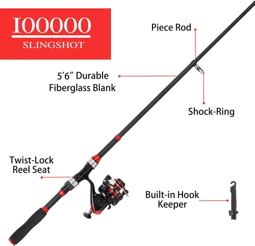 Miniatura 6 de I00000 Combos de caña de pescar y carrete con caña de pescar telescópica de fibra de vidrio, bolsa de transporte de pesca de carrete giratorio, kit