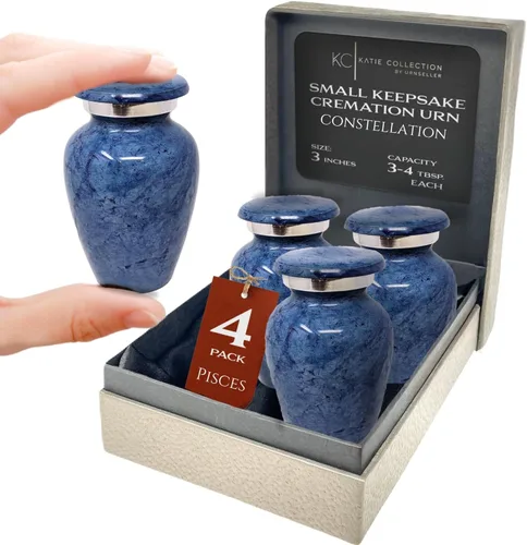 Miniatura 9 de Pequeñas urnas de recuerdo para cenizas Mantenga cerca la memoria de sus seres queridos Tributo elegante y eterno Mini memorial personal
