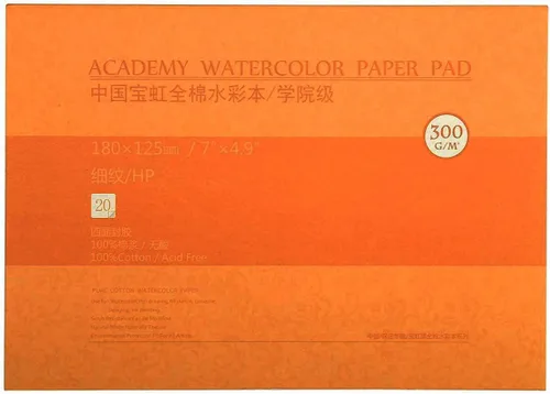 Miniatura 16 de MEEDEN Bloque de papel de acuarela de algodón de 8.3 x 12 pulgadas, papel de acuarela de superficie lisa, prensa caliente, 140 libras/300 gsm, 20