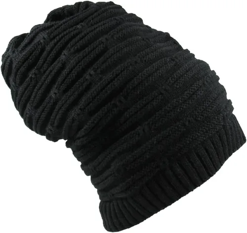 Miniatura 2 de RW Rasta Stretch Long Beanie Sombreros Negro