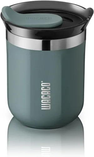 Miniatura 13 de Taza de viaje Octaroma Classico de WACACO, vaso de viaje de acero inoxidable de doble pared con tapa para beber, 6 fl oz (180ml), ámbar amarillo
