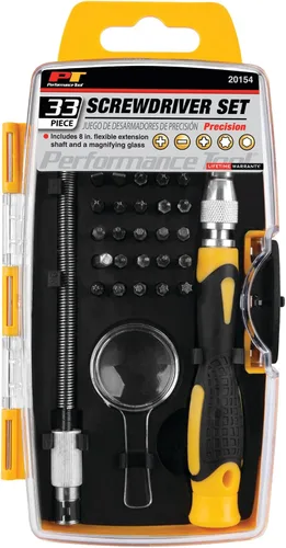 Miniatura 2 de Performance Tool 20154 33-Piece Precision Driver Set Con Clear View Storage Case
