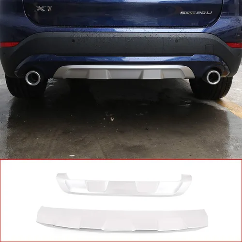 YIWANG ABS cromado exterior parachoques delantero y trasero placa de protección accesorios para BMW X1 F48 2019-2021 Car styling (delantero +