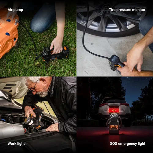 Miniatura 4 de Worx WX092L.9 20V Power Share Inflador de bomba de aire portátil (solo herramienta) 150 PSI, para neumáticos de automóvil, motocicleta y bolas