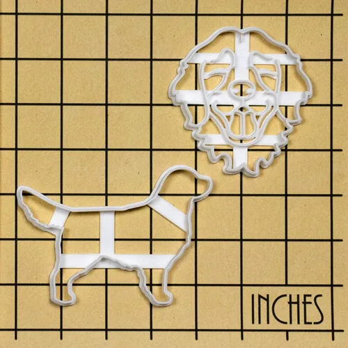 Miniatura 9 de Juego de 2 cortadores de galletas Golden Retriever (Diseños: Cara y Cuerpo), 2 piezas - Bakerlogy