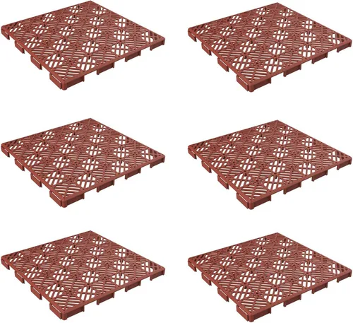 Baldosas para terraza - Pack de 6 adoquines - Baldosas entrelazadas de polipropileno para patio - Pisos al aire libre para terraza, porche, garaje o