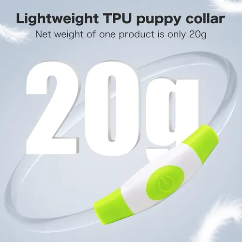 Miniatura 4 de BSEEN Collar LED para Perro - Collar LED para Perro Recargable Resistente al Agua - Collar LED para Mascotas de TPU Cortável para Perros Pequeños
