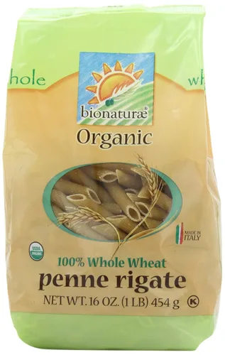 Miniatura 5 de Bionaturae Penne Rigate - Fideos de pasta de trigo integral, certificado Kosher, alto contenido de proteínas, verificado sin OMG, certificado USDA