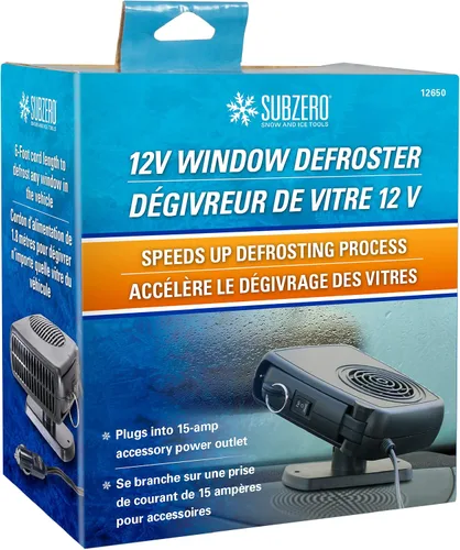 Miniatura 7 de SubZero 12650 - Descongelador portátil de ventana de 12 V para automóvil, camión, SUV, Jeep, calentador de coche rápido 2 en 1 y desempañador