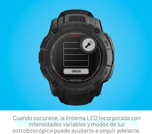 Miniatura 4 de Garmin Instinct 2X Solar - Edición táctica, reloj inteligente GPS resistente, linterna incorporada, calculadora balística, capacidad de carga solar