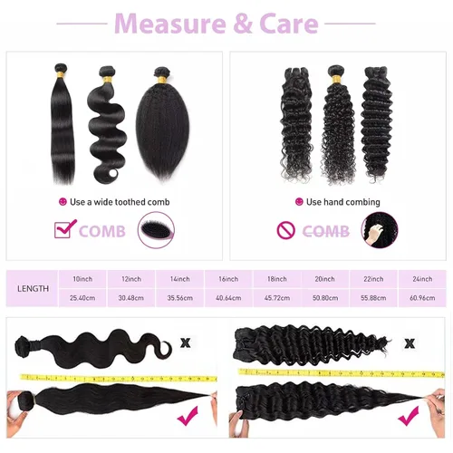 Miniatura 6 de Manojos de cabello humano ondulado profundo de 12, 14, 16 pulgadas, paquetes de ondas de agua, 100% sin procesar, 10A, cabello humano virgen