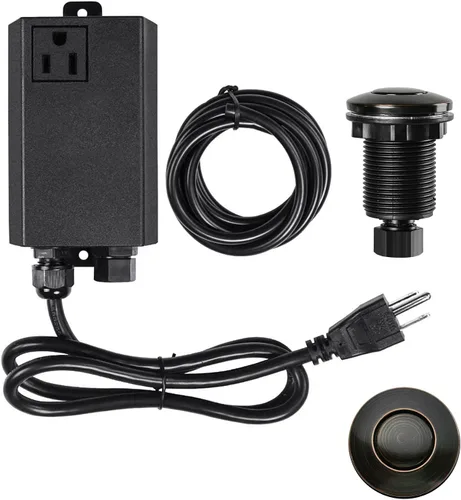 Miniatura 17 de Kit de interruptor de aire para eliminación de basura, interruptor de eliminación de residuos superior del fregadero, botón de encendido/apagado
