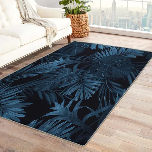 Miniatura 9 de Alfombra de 2 x 3 pies, alfombras de mariposa para entrada, sala de estar, dormitorio, alfombra de área pequeña con flores tropicales y decoración