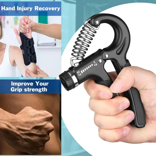 Miniatura 7 de AIXPI Grip Strength Trainer, Hand Grip Exerciser Strengthener with Adjustable Resistance 11-132 Lbs (5-60kg), Forearm Strengthener, Hand Exerciser