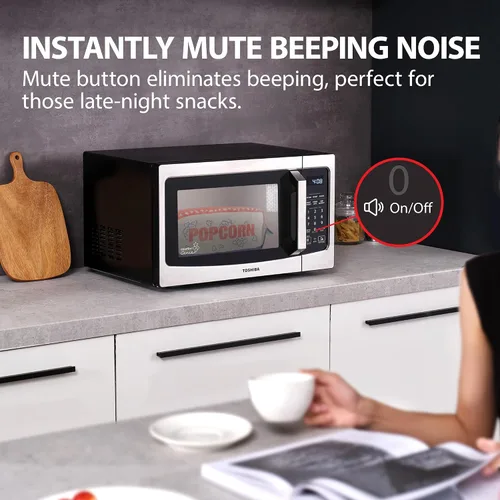 Miniatura 5 de TOSHIBA ML-EM34P(SS) - Microondas inteligente de sobremesa, recalentamiento con sensor, funciona con Alexa y control remoto, elementos esenciales