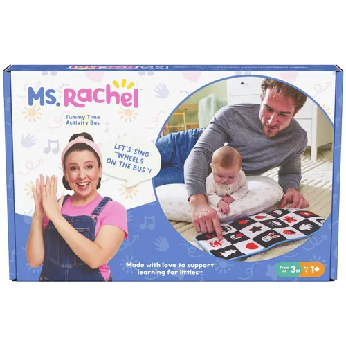 Miniatura 9 de Ms. Rachel Alfombra de Juego Plegable Oficial para Tiempo de Barriga con Espejo para Bebé y Juguetes Sensoriales para Juego Interactivo, Juguetes