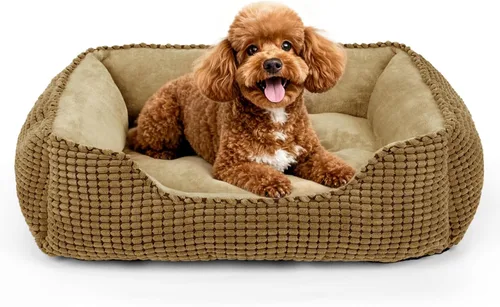 Miniatura 11 de MIXJOY Camas para Perros Pequeños, Camas para Gatos de Interior Lavables, Calmante para Mascotas Perro de Tamaño Pequeño, Camas Rectangulares Suaves