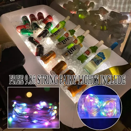 Miniatura 2 de Barras de servir inflables para bufé de hielo, bandejas para servir ensaladas, soporte para bebidas y alimentos, contenedores refrigerantes