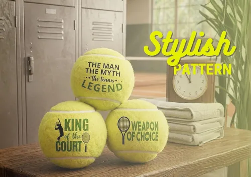 Miniatura 6 de Regalos de tenis, pelota de tenis personalizada, juego de 3 pelotas de tenis únicas con paquete de regalo, perfecto para compañeros de equipo de Men