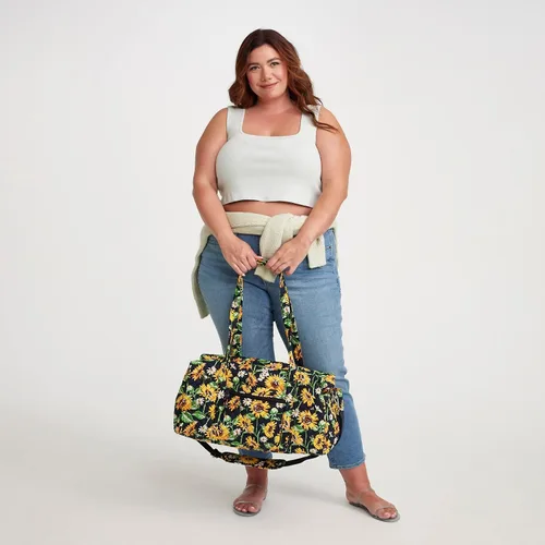 Miniatura 6 de Vera Bradley Bolsa de viaje mediana de algodón para mujer